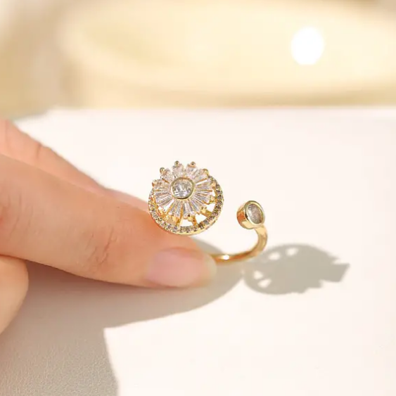 Anillos Girasol Giratorio