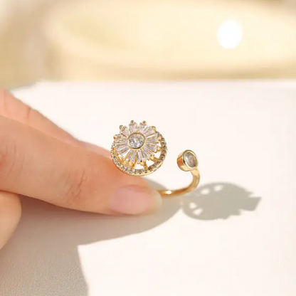 Anillos Girasol Giratorio