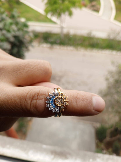 SET COMPLETO DE SOL Y LUNA( COLLAR-PULSERAS-ANILLOS)